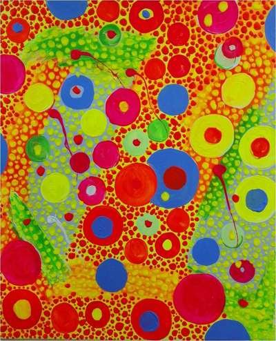 Obra 23 de puntillismo abstracto por Gabino Amaya