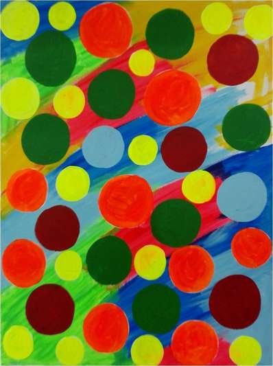 Obra 34 de puntillismo abstracto por Gabino Amaya