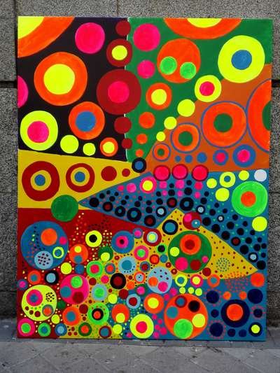Obra 5 de puntillismo abstracto por Gabino Amaya