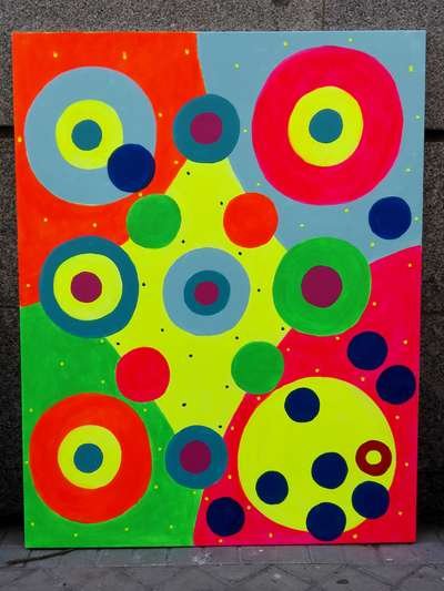 Obra 8 de puntillismo abstracto por Gabino Amaya