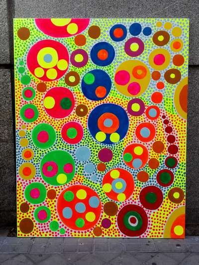 Obra 9 de puntillismo abstracto por Gabino Amaya